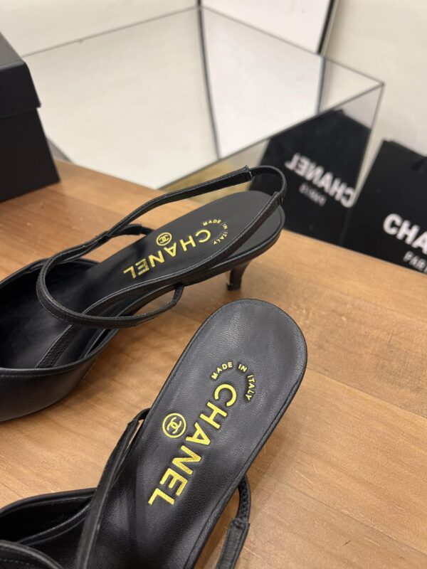 Chanel Women's Camellia Flower Slingback Black For Women