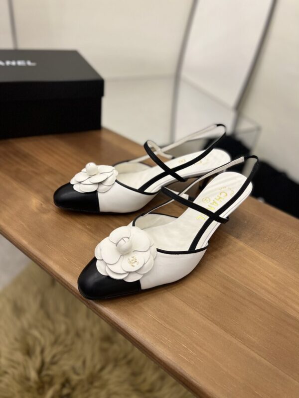 Chanel Women's Camellia Flower Slingback White For Women