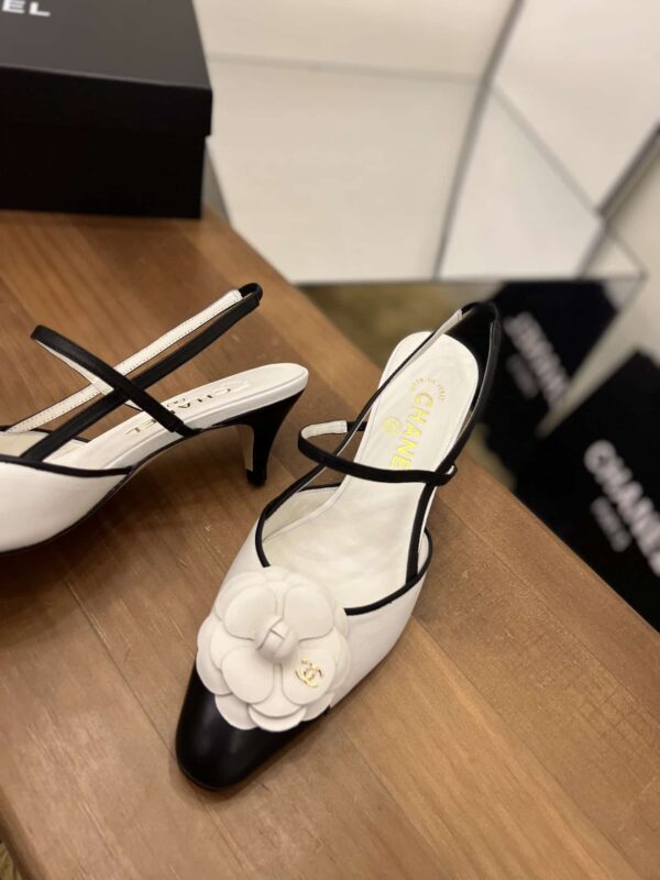 Chanel Women's Camellia Flower Slingback White For Women