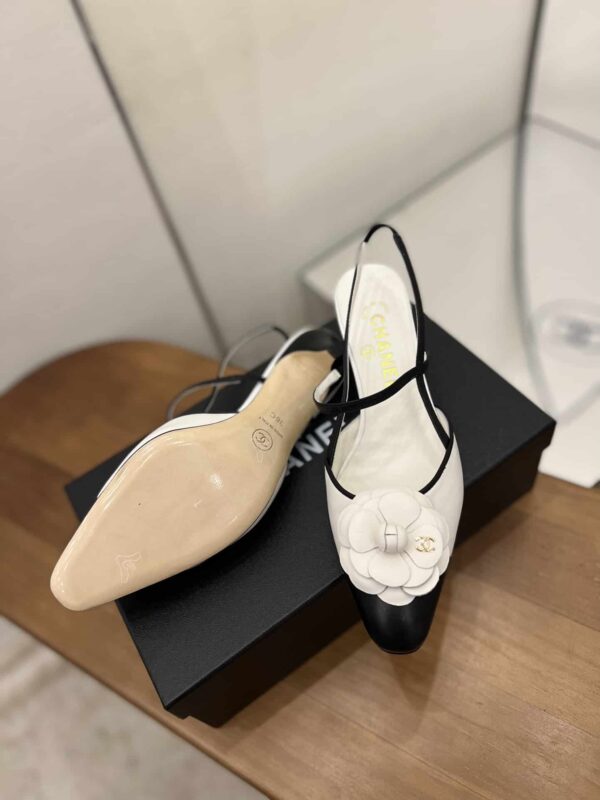 Chanel Women's Camellia Flower Slingback White For Women