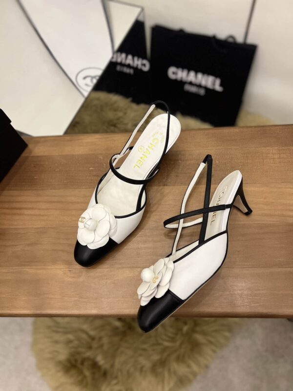Chanel Women's Camellia Flower Slingback White For Women
