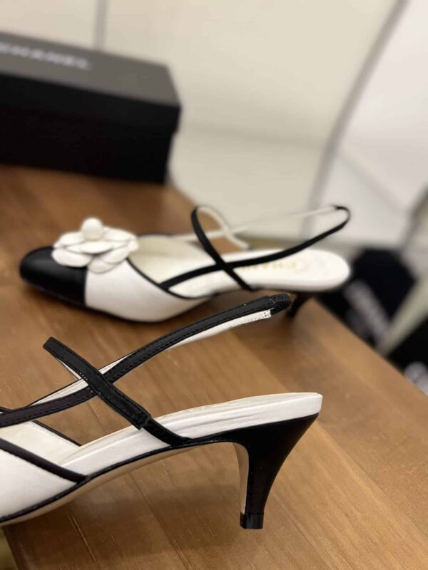 Chanel Women's Camellia Flower Slingback White For Women