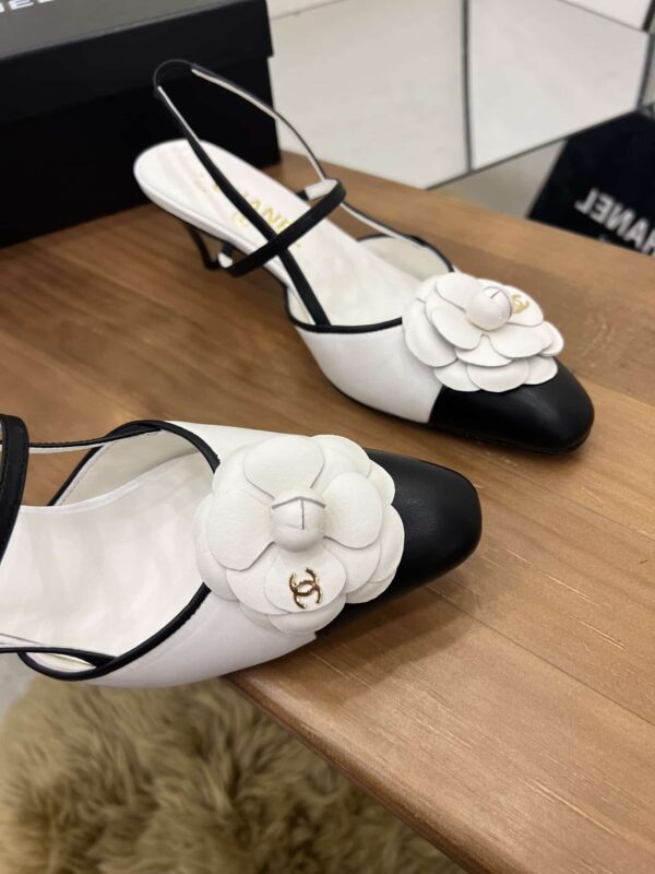Chanel Women's Camellia Flower Slingback White For Women