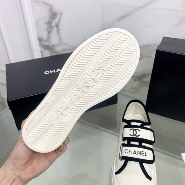 Chanel Women's Chanel Velcro Sneaker White And Black For Women
