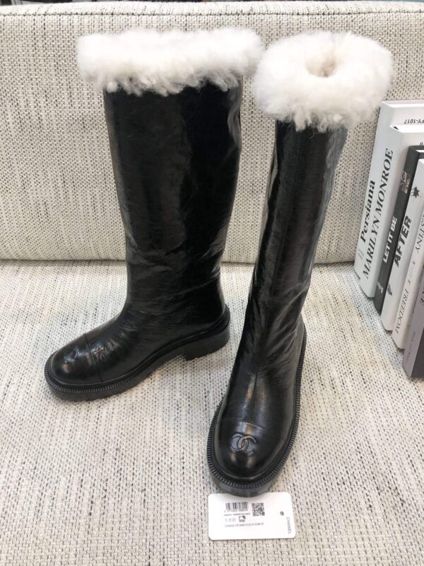 Chanel Women's Coco Snow Boot Black For Women 17.7in/45cm