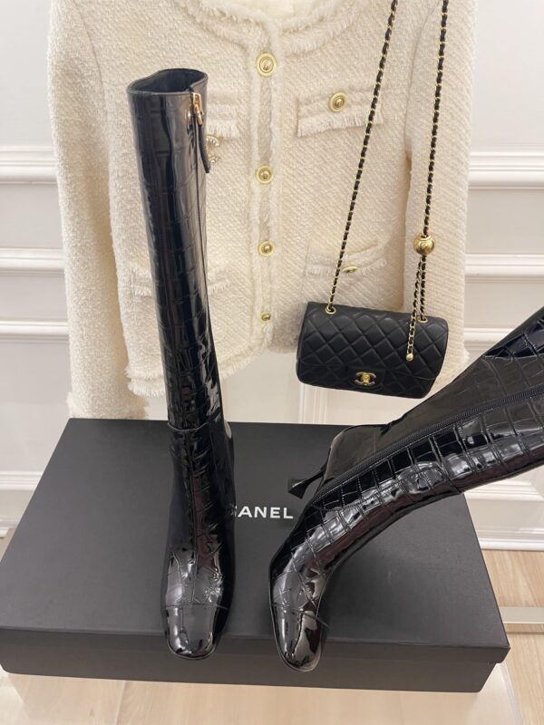 Chanel Women's High Boot Black For Women 20.1in/51cm