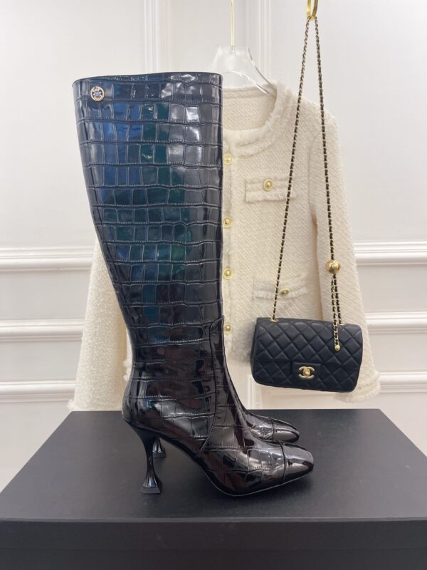 Chanel Women's High Boot Black For Women 20.1in/51cm