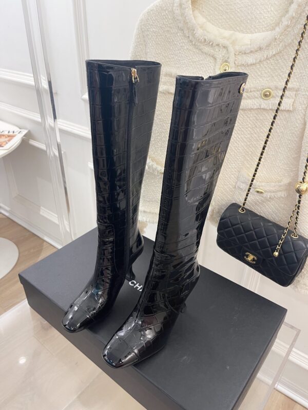 Chanel Women's High Boot Black For Women 20.1in/51cm