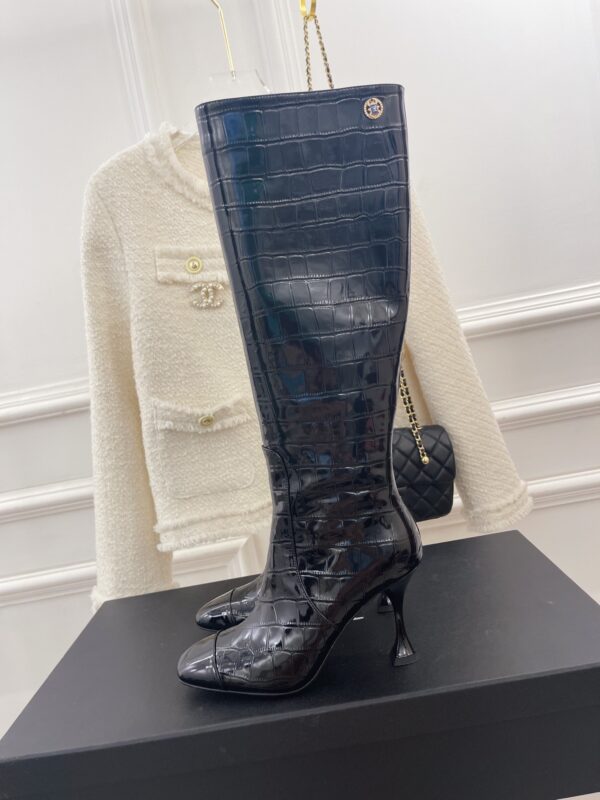 Chanel Women's High Boot Black For Women 20.1in/51cm