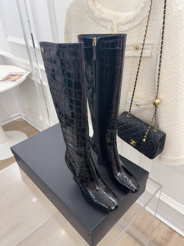Chanel Women's High Boot Black For Women 20.1in/51cm