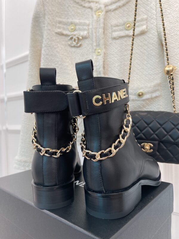 Chanel Women's Lace-Up With Chain Black For Women 1.5in/4cm