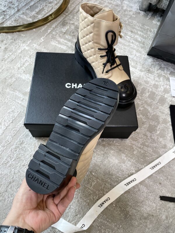 Chanel Women's Lace- Ups Beige For Women 1.5in/ 4cm