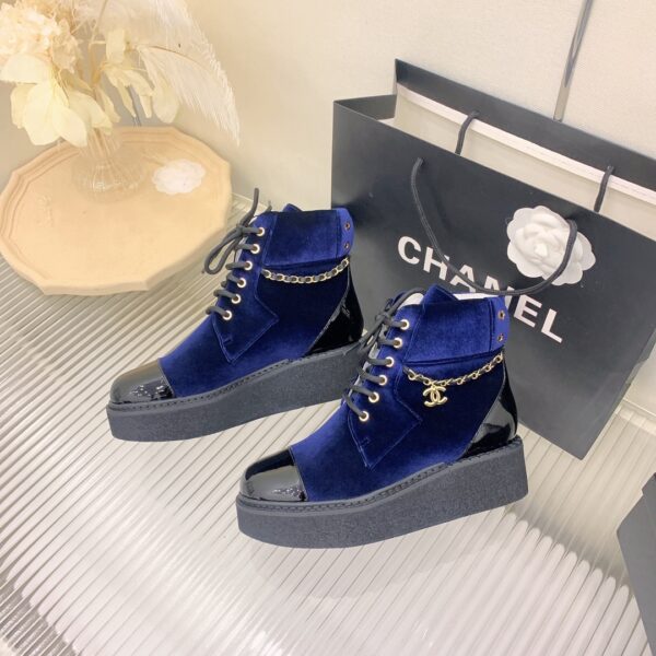 Chanel Women's Lace-Ups Blue For Women