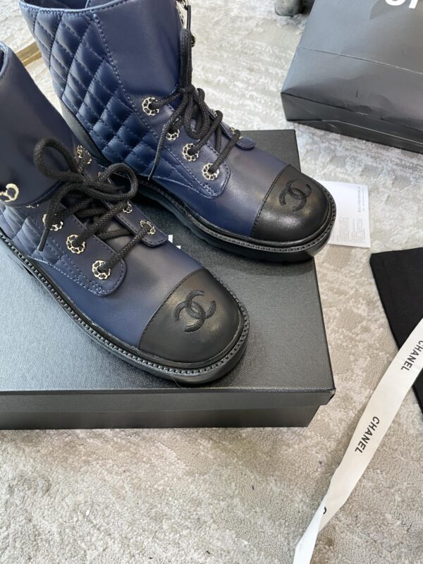 Chanel Women's Lace- Ups Dark Blue For Women 1.5in/ 4cm