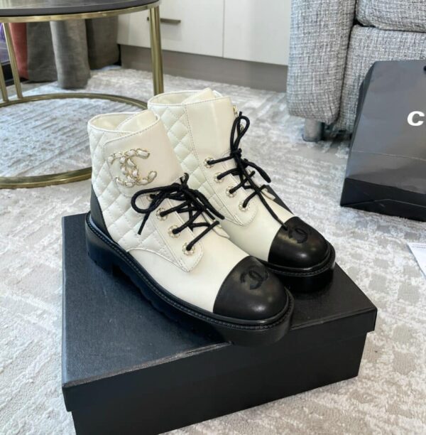 Chanel Women's Lace- Ups White For Women 1.5in/ 4cm