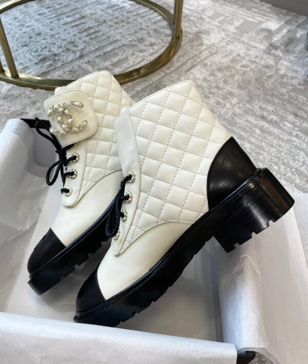 Chanel Women's Lace- Ups White For Women 1.5in/ 4cm