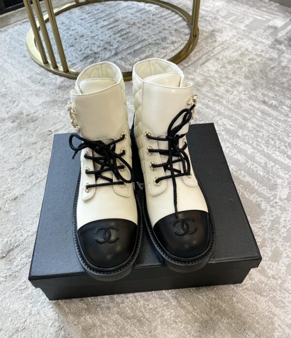 Chanel Women's Lace- Ups White For Women 1.5in/ 4cm