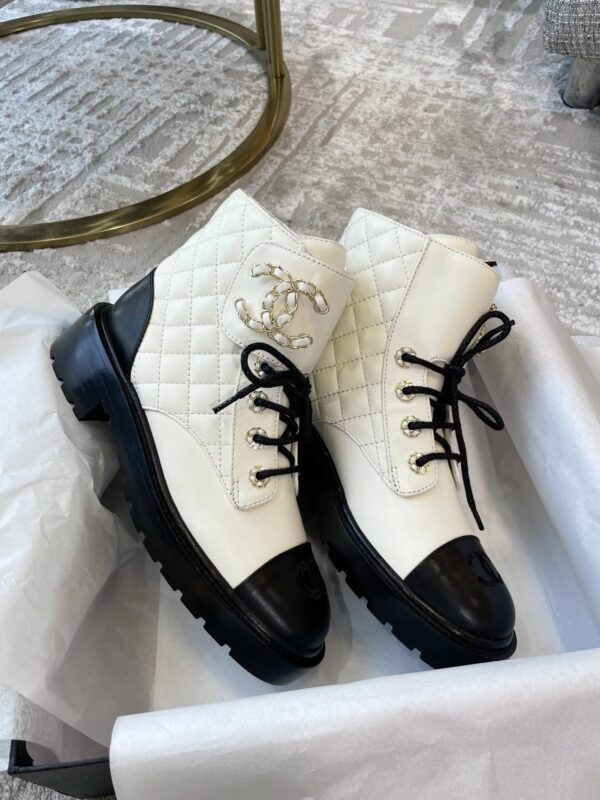 Chanel Women's Lace- Ups White For Women 1.5in/ 4cm