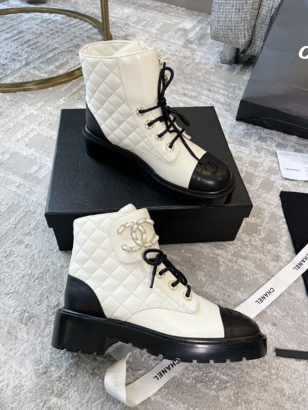 Chanel Women's Lace- Ups White For Women 1.5in/ 4cm