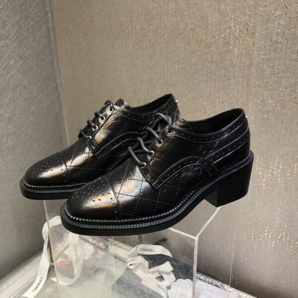 Chanel Women's Laced Shoes Black For Women G39210 X56673 94305