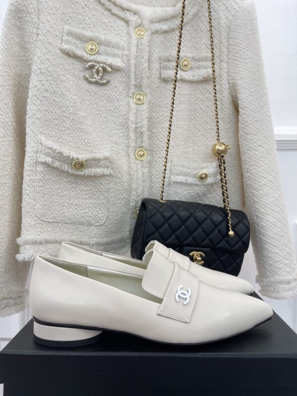 Chanel Women's Loafer With Logo White For Women