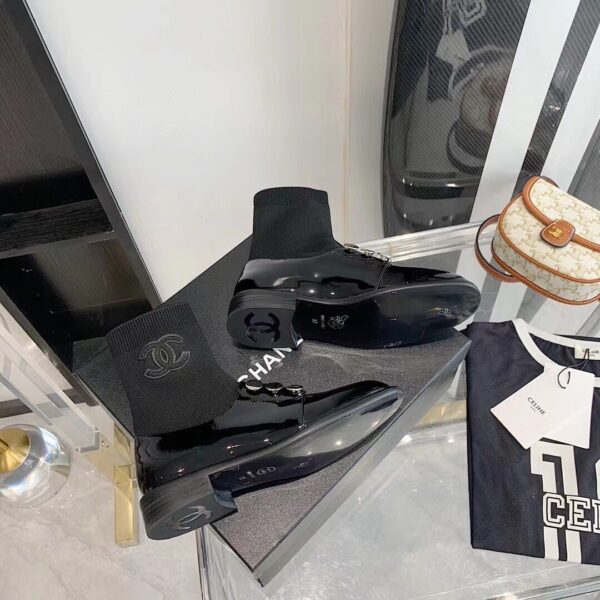 Chanel Women's Loafers With Metal Button Black For Women