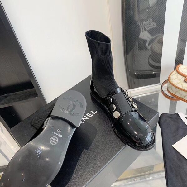 Chanel Women's Loafers With Metal Button Black For Women