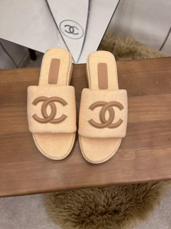 Chanel Women's Mules Beige For Women 1.5in/4cm
