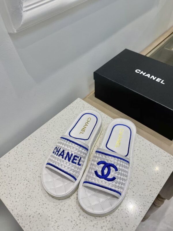 Chanel Women's Mules Blue And White For Women