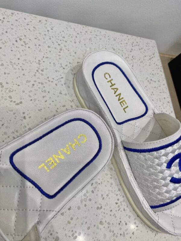 Chanel Women's Mules Blue And White For Women