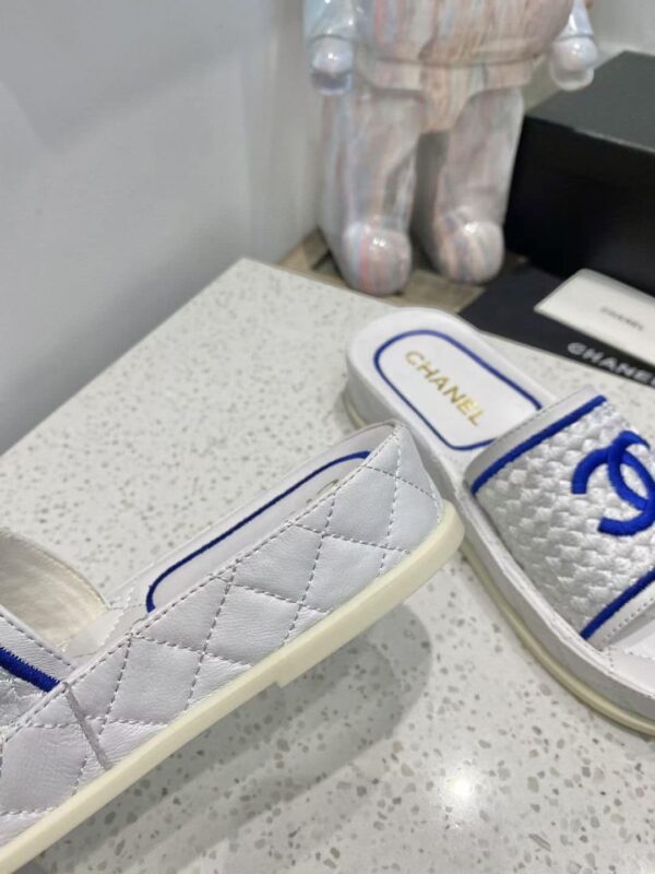 Chanel Women's Mules Blue And White For Women