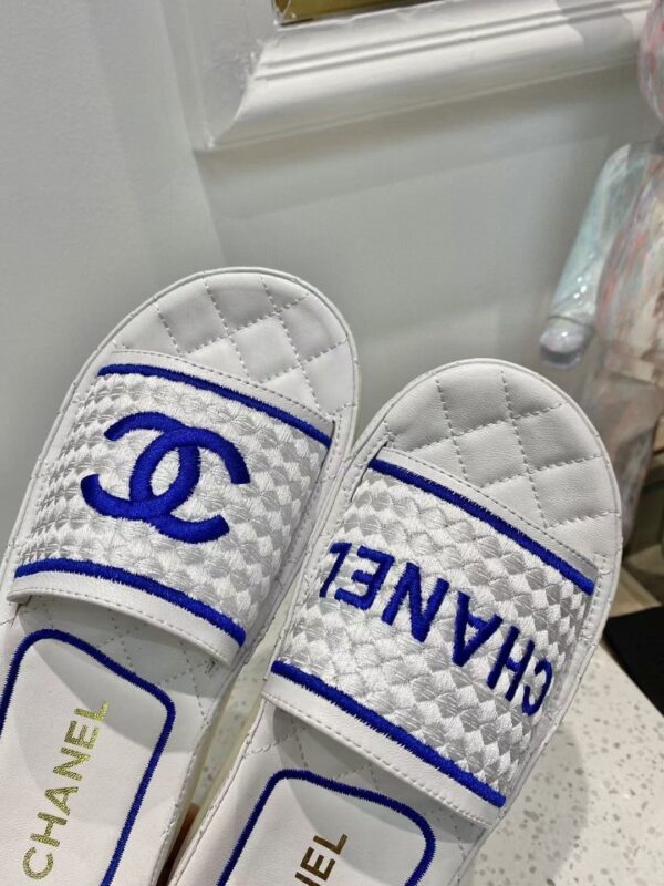 Chanel Women's Mules Blue And White For Women