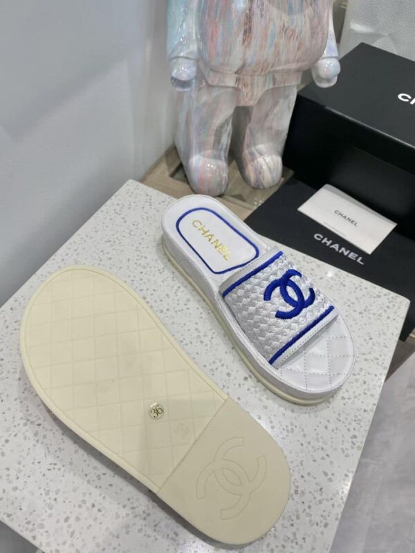 Chanel Women's Mules Blue And White For Women