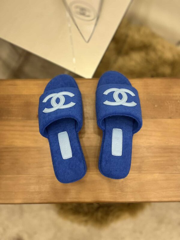 Chanel Women's Mules Blue For Women 1.5in/4cm