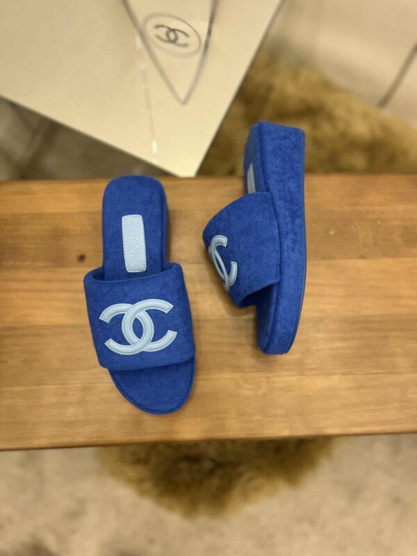 Chanel Women's Mules Blue For Women 1.5in/4cm