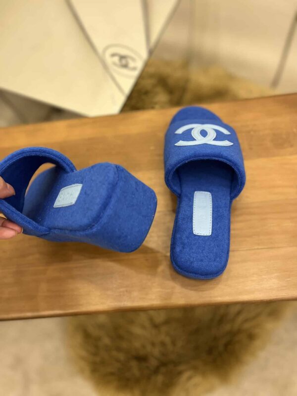 Chanel Women's Mules Blue For Women 1.5in/4cm