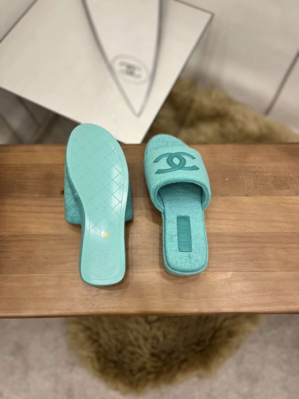 Chanel Women's Mules Green For Women 1.5in/4cm