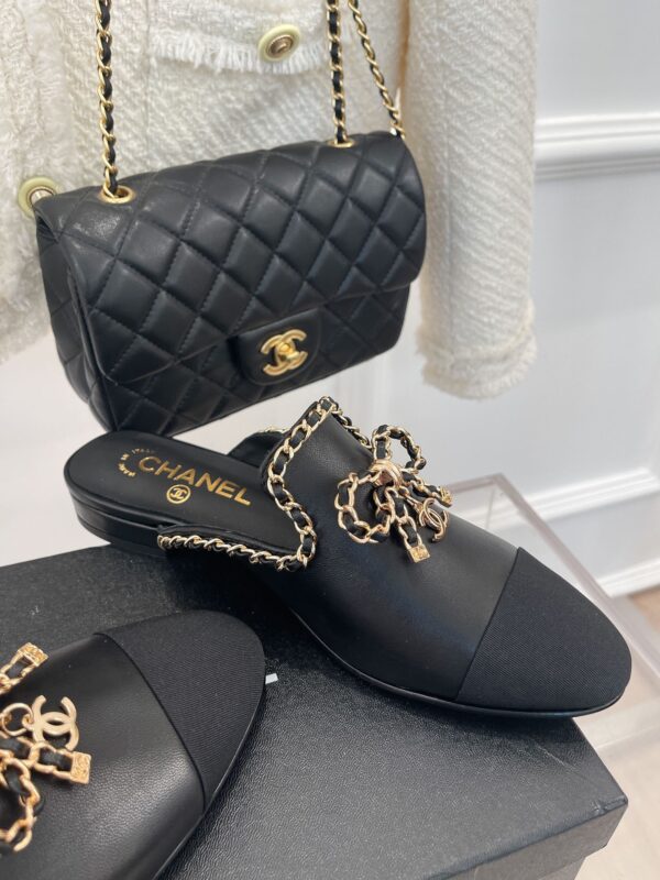 Chanel Women's Mules With Decor Black For Women