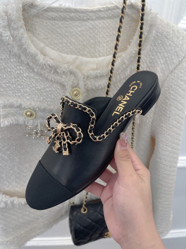 Chanel Women's Mules With Decor Black For Women