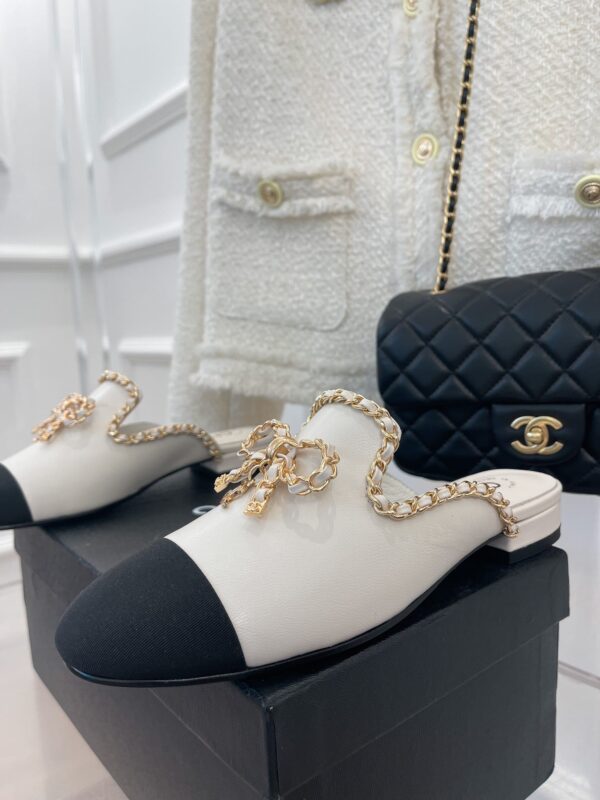 Chanel Women's Mules With Decor White For Women