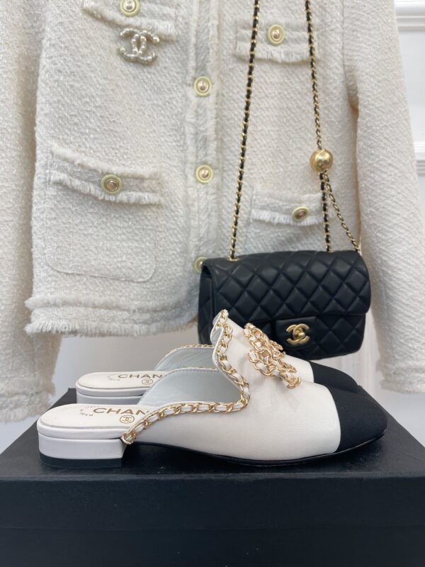 Chanel Women's Mules With Decor White For Women