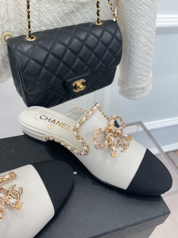 Chanel Women's Mules With Decor White For Women