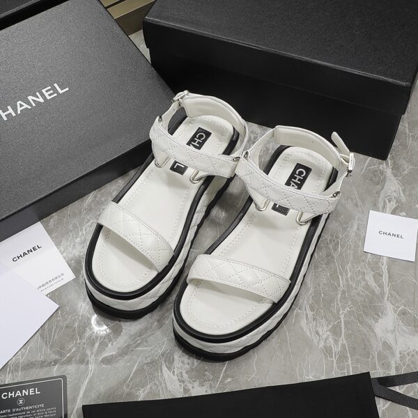 Chanel Women's Sandals White For Women 2in/5cm