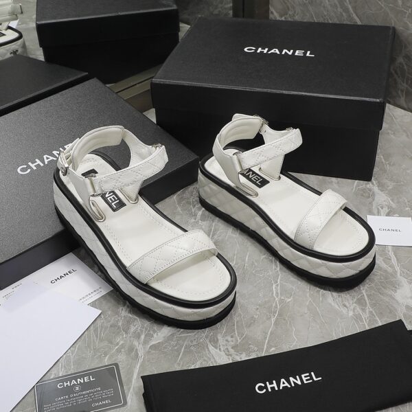 Chanel Women's Sandals White For Women 2in/5cm