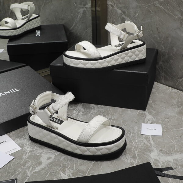 Chanel Women's Sandals White For Women 2in/5cm
