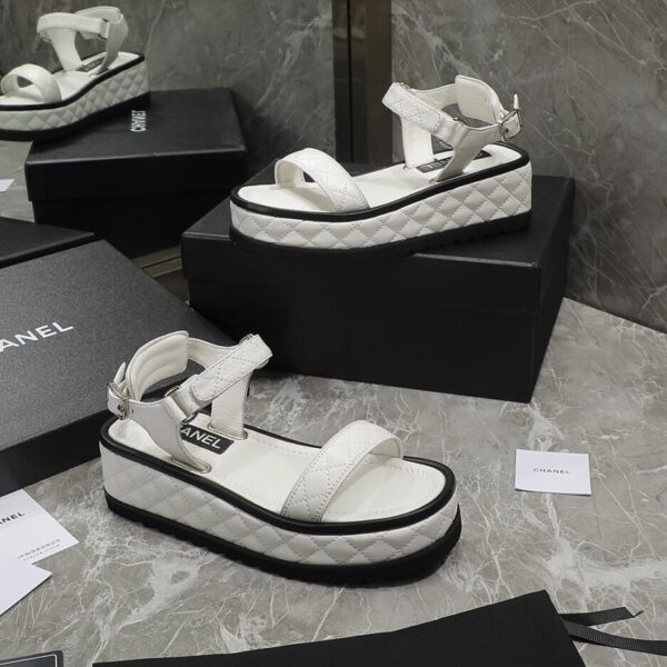 Chanel Women's Sandals White For Women 2in/5cm
