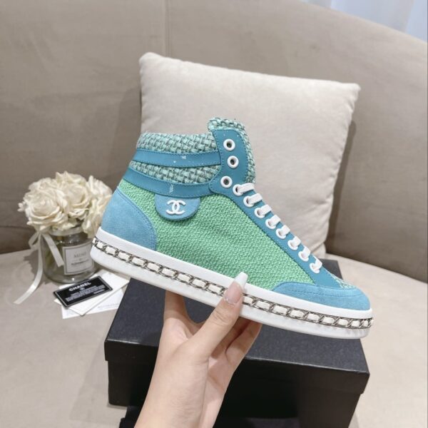 Chanel Women's Schuhe Sneaker Green And Blue For Women