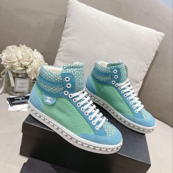 Chanel Women's Schuhe Sneaker Green And Blue For Women
