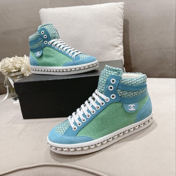 Chanel Women's Schuhe Sneaker Green And Blue For Women