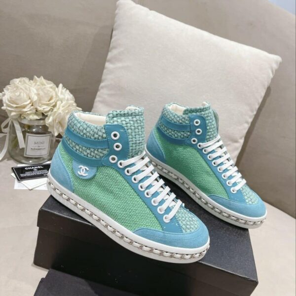 Chanel Women's Schuhe Sneaker Green And Blue For Women